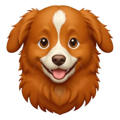 nova scotia duck tolling retriever with a brown face emoji style sticker