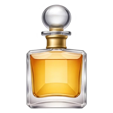 realistic square shaped close bottle of perfume  sticker