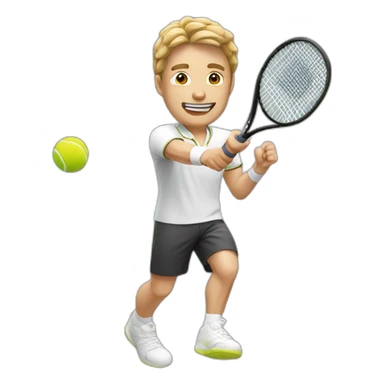 Tennismen White sticker