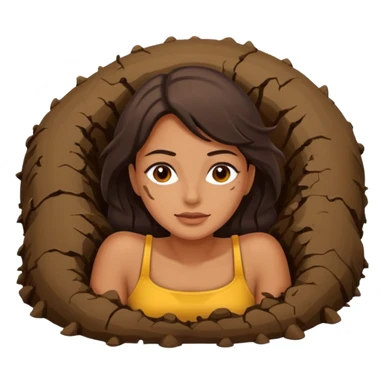 mujer tirada en el lodo sticker