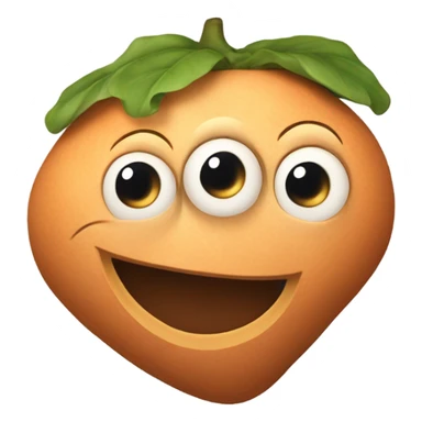 Yam with a face sticker