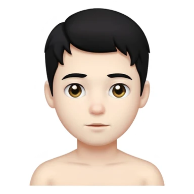 very gay boy with very white skin and black hair sticker