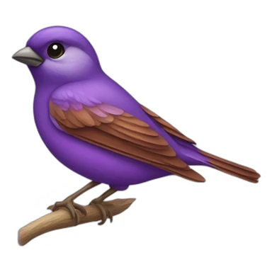 purple sparrow bird sticker