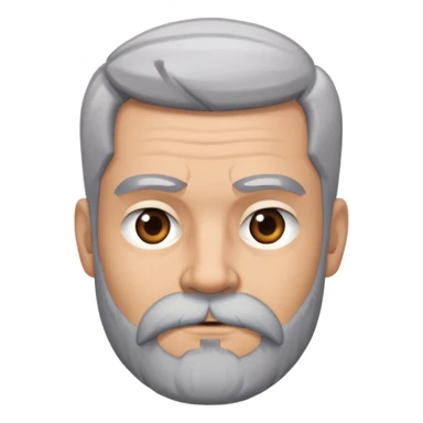 bad boy with mostly grey hair and a beard sticker