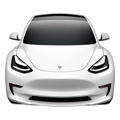 tesla white model 3 sticker