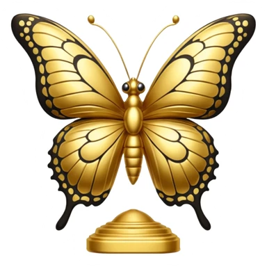 golden statue of a butterfly sticker