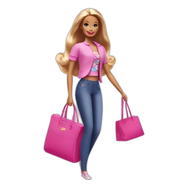 Barbie arriving at auntie house sticker