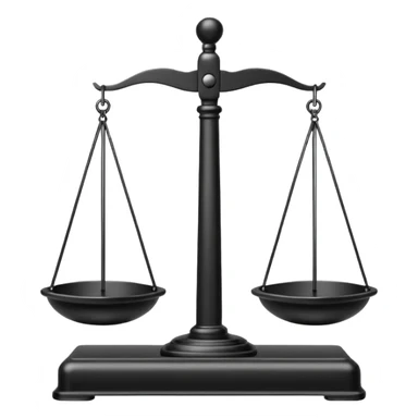 A line drawing of a balance scale. sticker