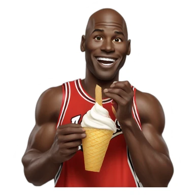 Michael Jordan comiendo helado sticker