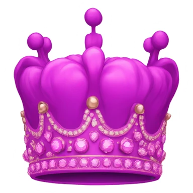 Neon Purple pink crown with diamonds sticker