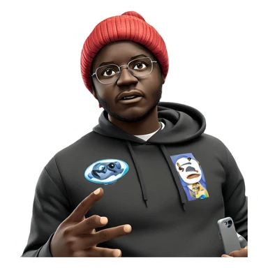 cool dude in a hoodie sticker