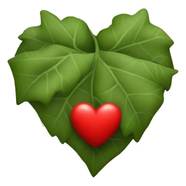 ivy wrapped around red heart sticker