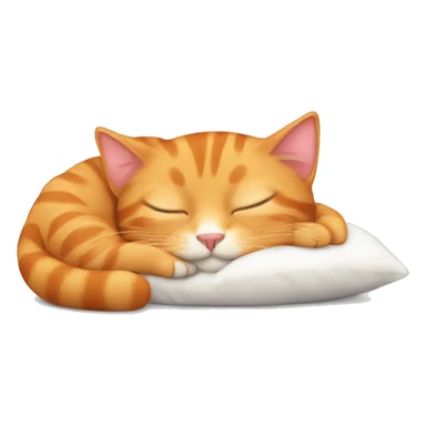 ginger cat sleep with open mouth sticker