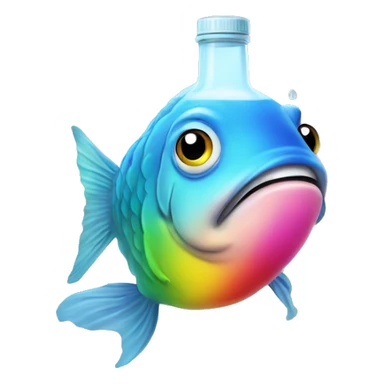 Gay fish holding a bottle of vape juice  sticker