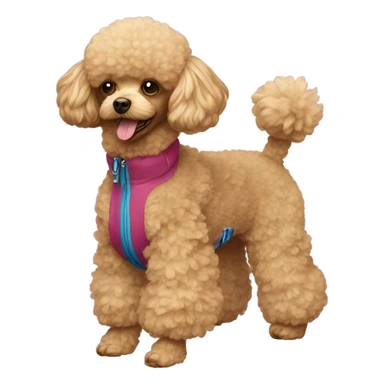 Toy poodle ski sticker