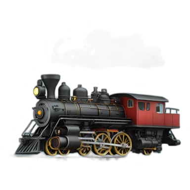 locomotive on a cloud sticker