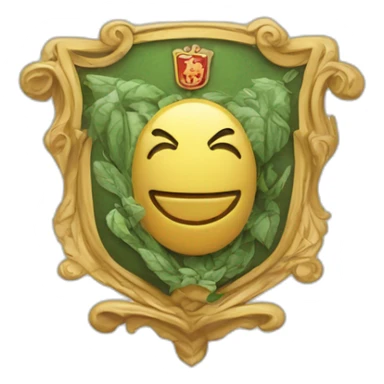 money in the middle of a coat of arms sticker