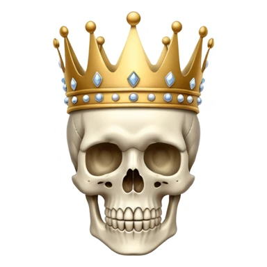 Skeleton with a crown sticker