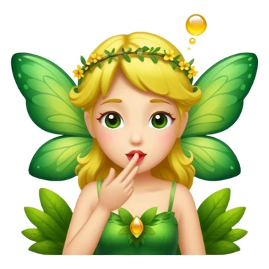 forest fairy blowing glowing kiss pollen sticker