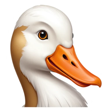 Goose sticking its tongue out  sticker