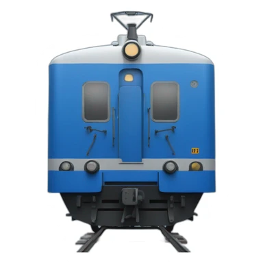 blue russian train, frontal view sticker