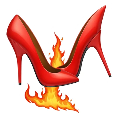 fire red stiletto with pointed toe sticker