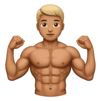 body core muscle emoji sticker