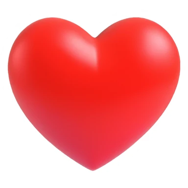 red heart 3D shiny sticker