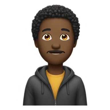 black man asking question sticker