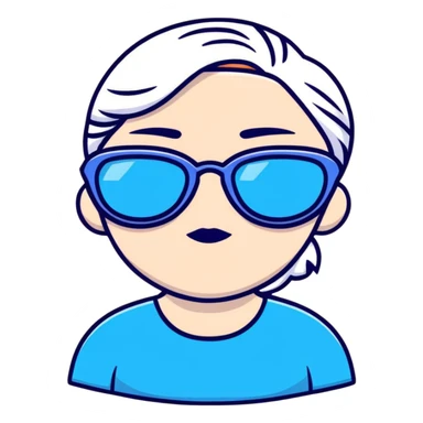 girl with blue sunglasses sticker