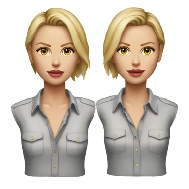 ultra realistic charlize theron wearing shirt sticker