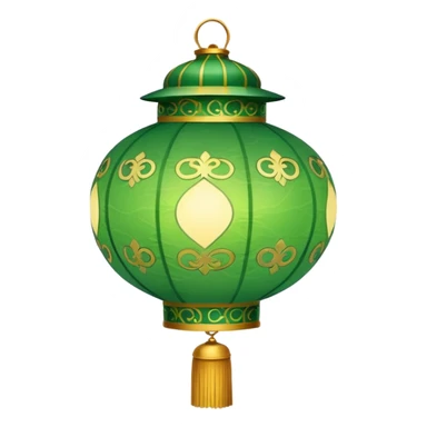 green chinese lantern sticker