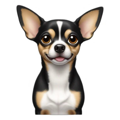 Chihuahua negro risas sticker