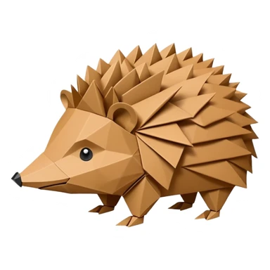 origami hedgehog sticker