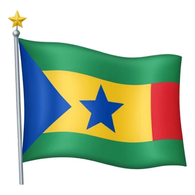 🇬🇦 flag up site and down site red colour centre middle white colour and for star red colour sticker