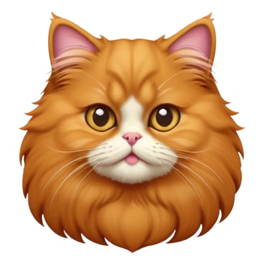 cinematic-adorable-big-eyed-fluffy-solid ginger-persian-cat-portrait-emoji,-head-tilted-playfully-with-a-sweet-expression,-fluffy-solid ginger-fur,-simplified-yet-irresistibly-cute-features-with-large,-expr sticker