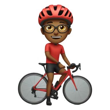 28 year old cyclist with glasses wearing red sticker