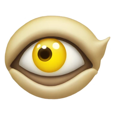star eye yellow face emoji but just one eye sticker