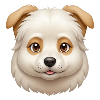 White dog with an raised eyebrow sticker