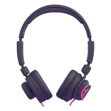 headphones with music notes sticker