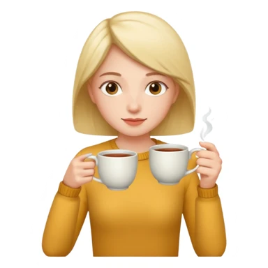 A person drinking tea. sticker