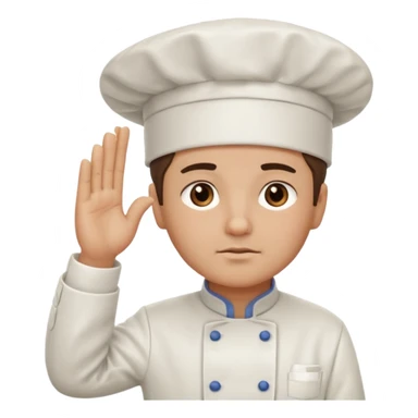 Chef saluting with one tear drop coming down his eye sticker
