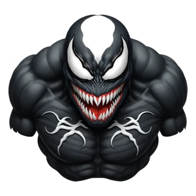 Venom head back view slightly hunched sticker