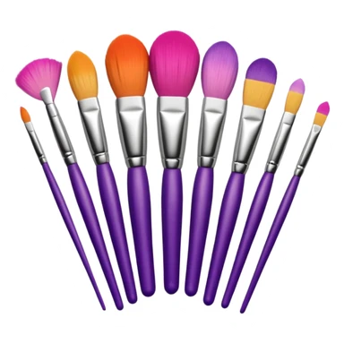 Makeup brushes sticker
