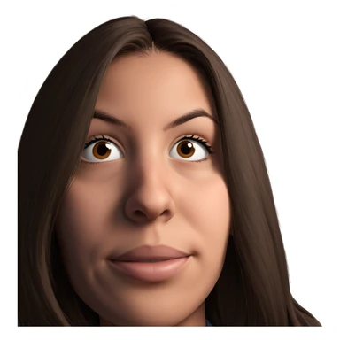 smiling girl with brown hair sticker