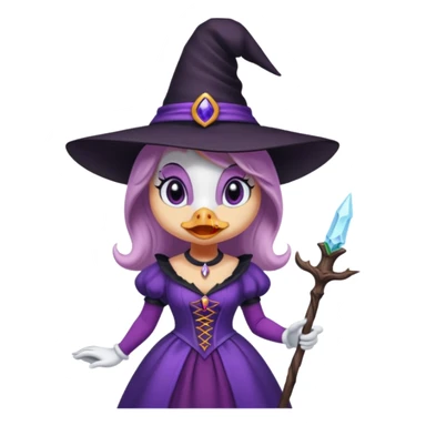 Daisy Duck as a glamorous witch  sticker