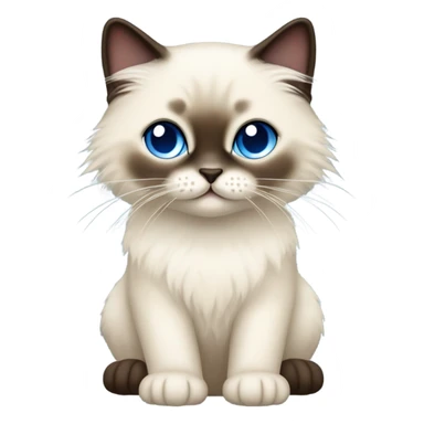 Seal colorpoint ragdoll cat dark nose sticker