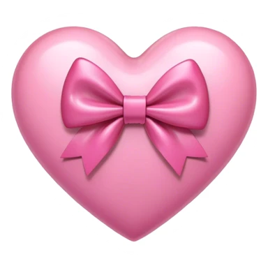 Pink heart with a bow sticker