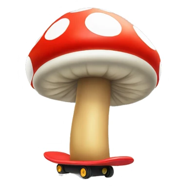 Mario-style Mushroom Hoverboard sticker