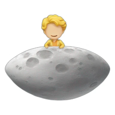 Little prince on the moon sticker